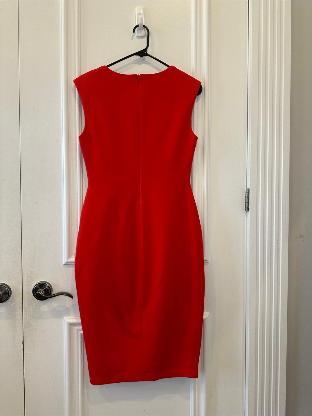 Banana Republic Red Sleeveless Midi Sheath Dress